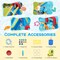 9-in-1 Inflatable Double Water Slide Park with Giant Bounce House and 735W Blower